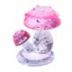 thumbnail image 4 of Estatua de hongo de cristal de imitación con diamantes de imitación de la mesa de escultura transparente decoración del hogar para la mesa de café de Rosa, 4 of 8
