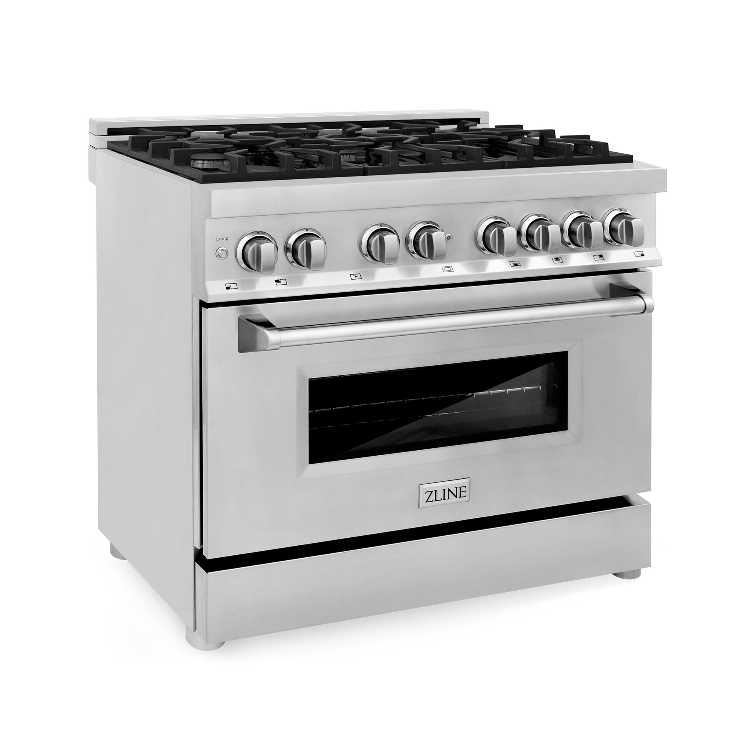 ZLINE 36 in. Professional Dual Fuel Range with Red Matte Door (RA-RM-36)