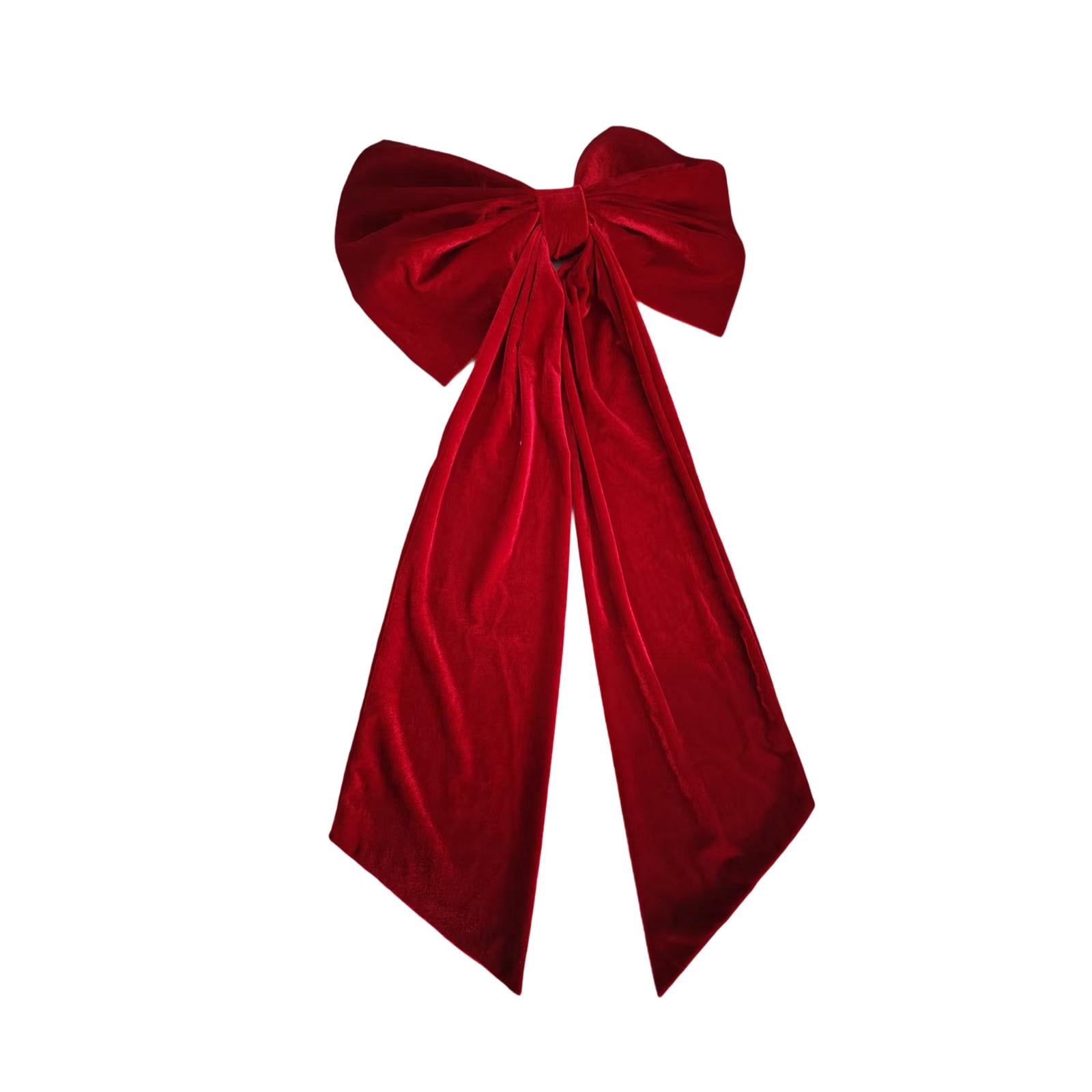 Christmas Bow Extra Large Topper Velvet Fabric for Outdoor Porch New Year Home Decoration Crowd