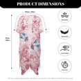 thumbnail image 6 of HELLHERO Polyester Casual Lightweight Swimsuit Cover Up for Beach Quick Dry Free Size Bathing Suit Cover Up Dragonfly Blossom, 6 of 6