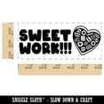 thumbnail image 2 of Sweet Work Candy Teacher Student School Self-Inking Rubber Stamp Ink Stamper - Red Ink - Small 1-1/2 Inch, 2 of 7