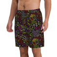 thumbnail image 2 of KLL Casino Icons Men's Casual Summer Beach Shorts Hawaiian Shorts with Pockets-Medium, 2 of 5