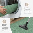 thumbnail image 6 of Area Rugs 5'x7', Rustic Forst Green Carpet Runner Indoor Outdoor Rugs Home Decor Aesthetic, Farmhouse Solid Color Non Slip Mats Washable Accent Rug for Living Room Bedroom, 6 of 7