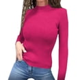 thumbnail image 2 of Womens Blouses Women's Loose Autumn and Winter Warm Bottom Pullover Sweater Crewneck Long Sleeve T Shirt Long Sleeve Shirts for Women, 2 of 5