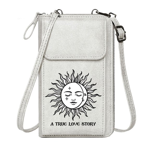 OIDERY Women's Clutch Purse Small Shoulder Bag Symmetrical Balance Stylized Illustration Celestial Fusion Suitable for Everyday Use Romantic Gifts for Wife Girlfriend