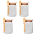 thumbnail image 2 of Tarro de vidrio para almacenar alimentos, recipiente redondo hermético con tapa. 4 piezas, 2 of 9