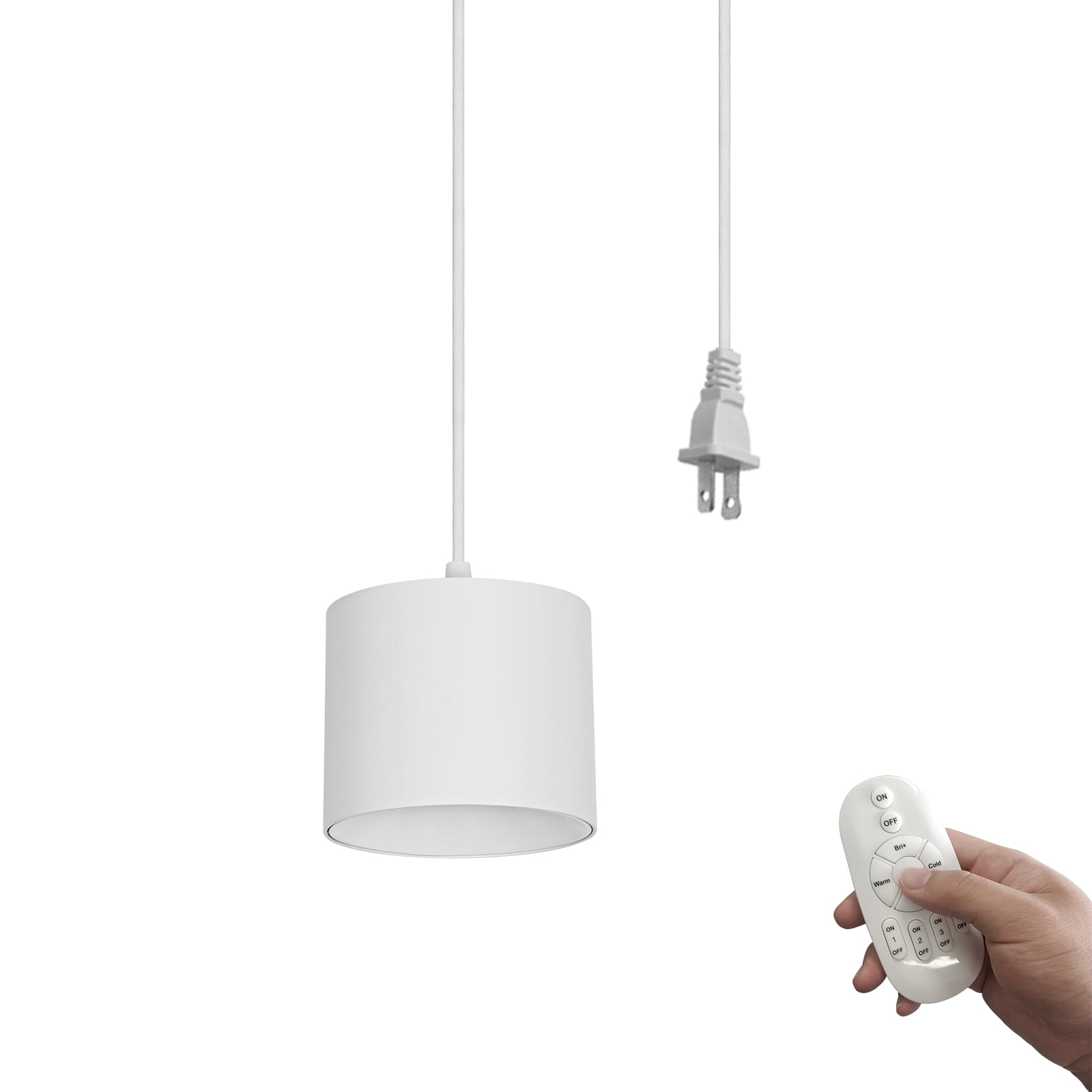 FSLiving Remote Control Dimmable 3 Colors 12W Hanging Spotlight 15Ft