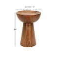 thumbnail image 3 of Déco 79 Table d'Appoint Ronde en Métal Martelé, 20" H x 14" L, Finition Cuivre Texturé, 3 of 5