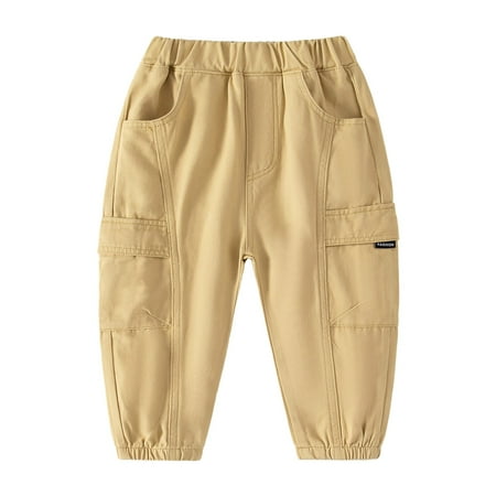 

Fdrone Raid Pants Toddler Boys Solid Color Mid Rise Elastic Waistband Leggings Work Pants With Pockets Everyday Casual Trend Outfits Soft and Comfortable Children s Pants
