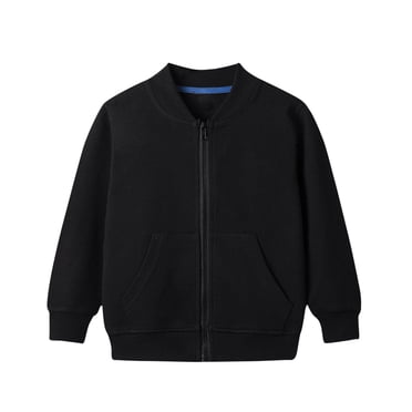 Cethrio Kids Boys Bomber Jackets, Cotton Casual Long Sleeve Spring Fall Coats Black Size 3-4 T