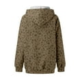 thumbnail image 5 of Hoodies for Women Leopard Print Long Sleeve Hooded Sweatshirts Casual Lightweight Fashion Y2K Pullover Tops, 5 of 5