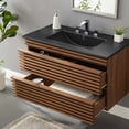 thumbnail image 3 of Modway Render Meuble-Lavabo de Salle de Bain Mural de 36 Pouces en Noyer Noir, 3 of 9