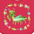 thumbnail image 4 of Inktastic Praying Mantis with Flowers and Leaves Boys or Girls Baby Bib, 4 of 4