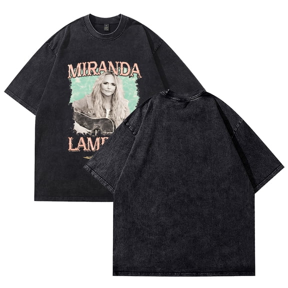 Miranda Lambert Merch Vintage Wash Tee Cosplay Women Men Fashion Short Sleeve Cotton T-Shirts