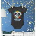 thumbnail image 3 of Shop4Ever  Autism Awareness Hands in Heart Baby Baby's Bodysuit Infant Cotton Romper 18 Months Black, 3 of 5