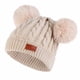 thumbnail image 1 of Minnieouse Bufanda Bebé Invierno Cálido Kit Beanie Cap Elasticidad Protector Térmico Clima Frío Suministros de Calor Sellado Versátil Sombreros Bola de color beige, 1 of 6
