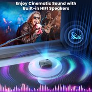 FUDONI Projector with WiFi and Bluetooth, Native 1080P Outdoor Movie Projectors 4k Supported, Highlight Portable Home Theater Projector Max 300