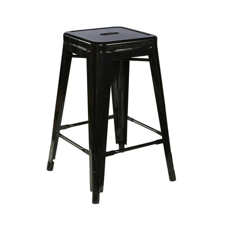 Linon Square Metal Bar Stool linon black square metal backless bar stool set of 2 Linon Square Metal Bar Stool linon black square metal backless bar stool set of 2