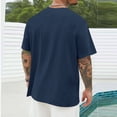 thumbnail image 4 of Tops para hombre, blusas y camisas de cuello redondo y manga corta para hombre, blusas casuales de cuello redondo con estampado de moda para hombre, blusas de cuello redondo y manga corta, camisas par, 4 of 5