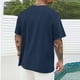 thumbnail image 4 of Tops para hombre, blusas y camisas de cuello redondo y manga corta para hombre, blusas casuales de cuello redondo con estampado de moda para hombre, blusas de cuello redondo y manga corta, camisas par, 4 of 5