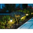 thumbnail image 2 of SOLAR GLASS PEACOCK FEATHERS BIRD BATH WITH STAND, 2 of 3