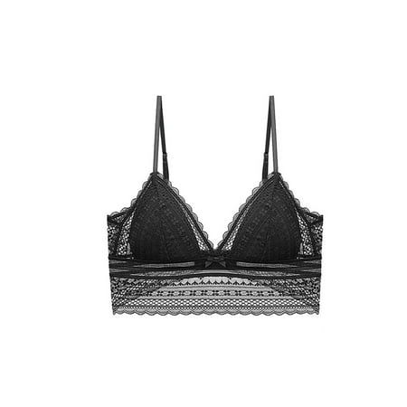 

Seamless Lace Backless Bra Comfort Lifting Thin Bralette Comfortable Breathable Bra for Ladies Women Black XL