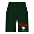 thumbnail image 5 of Puntoco Pantalones Cortos Deportivos Con Bolsillos Informales Elásticos Con Cordones Para Hombre, Pantalones Cortos Para El Hogar, Pantalones De Tres Cuartos, Verde M, 5 of 5