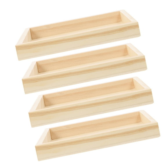 ROSENICE 4Pcs Beige Storage Trays Square Tray For Puzzle Assembly