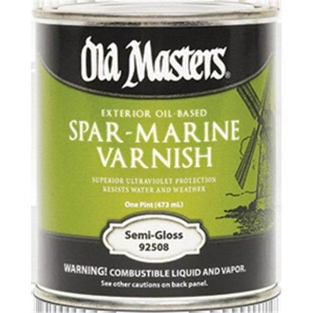 Old Masters 92508 Semi Gloss Spar Marine Varnish 1 Pint
