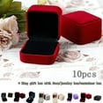 thumbnail image 1 of Zhaomeidaxi Ring Gift Box with Foam Velvet Jewelry Box Wholesale Set 8 Color Jewelry Box Gift Box Wedding Gift Container Box Storage Box,Gray 10pcs, 1 of 9