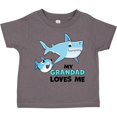thumbnail image 3 of Inktastic My Grandad Loves Me with Cute Sharks Boys or Girls Toddler T-Shirt, 3 of 5