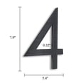 thumbnail image 5 of 8" Address Numbers For House,Modern House Numbers Large Black Exterior Street Metal floating house numbers for outside Floating Mount Or Flush Mount Aluminum Home Door Number 4, 5 of 11