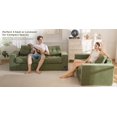 thumbnail image 5 of BYBYME 3 Seater Boneless Couch,Chenille Comfy Sofa with Extra Deep Seats for Living Room,Green, 5 of 11