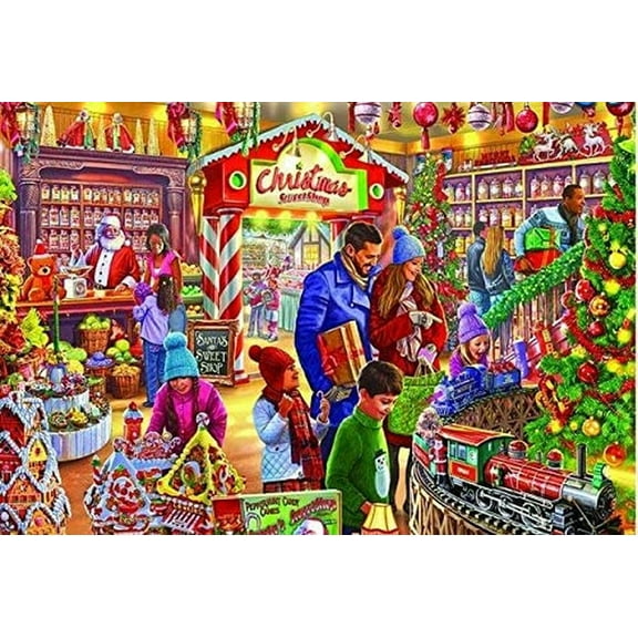 White Mountain Puzzles Christmas Sweet Shop, 1000 Piece Puzzle