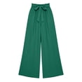 thumbnail image 5 of LEKWK Wide Leg Pants Woman High Waisted Drawstring Casual Pants with Pockets Loose Fit Comfy Palazzo Pants Spring Summer Fashion Outfits, 5 of 5