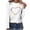 White, variant on IROINNID Polyester Long Sleeve T Shirt for Women Daily Summer Fold Printed Regular Round Neck Button Top,Black