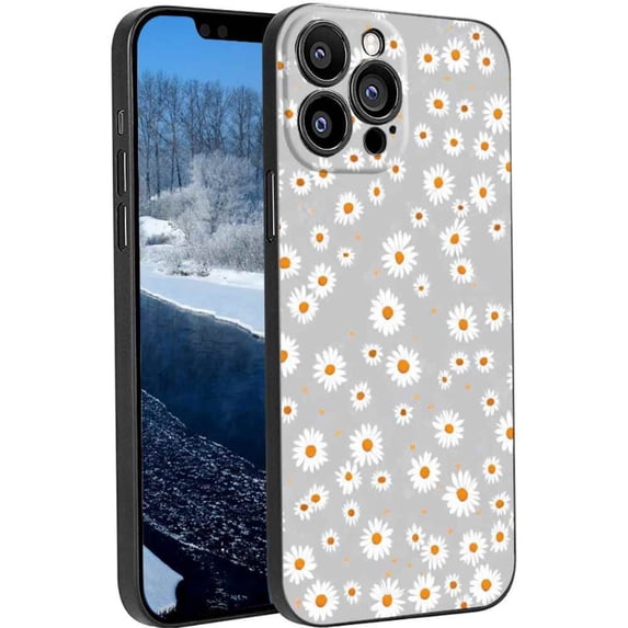 Daisies-Floral-184 Phone Case, Degined for iPhone 13 Pro Case Men Women, Flexible Silicone Shockproof Case for iPhone 13 Pro