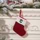thumbnail image 1 of Calcetines navideños rojos de punto con letras bordadas | Calcetines navideños personalizados para regalar | Calcetines decorativos festivos para la repisa de la chimenea, 1 of 4