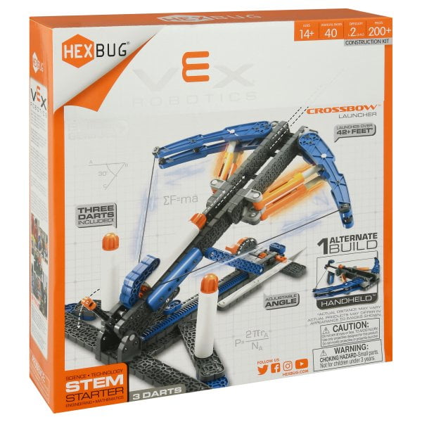STEM Starter 150 pc VEX Robotics Construction Set Crossbow Launcher by HEX BUG 