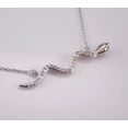 thumbnail image 2 of OM Jewels 14K White Gold Plated 0.20Ct Round Cut Moissanite Snake Serpent Bar Necklace, 2 of 5