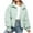 2#Green, variant on qolati Women's Winter Coats Fashion Cropped Puffer Jacket Casual Quilted Baggy Long Sleeve Zip Down Jackets Outerwear 2024