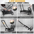 thumbnail image 4 of Folding Hand Truck with 4-Wheel Mode, 2 in 1 Collapsible Push Cart & Fold-Up Toe Plate – 300lbs Heavy Duty Dolly Pull Cart with Wheels Portable Hand Truck for delivery, Warehouse & Moving, 4 of 9