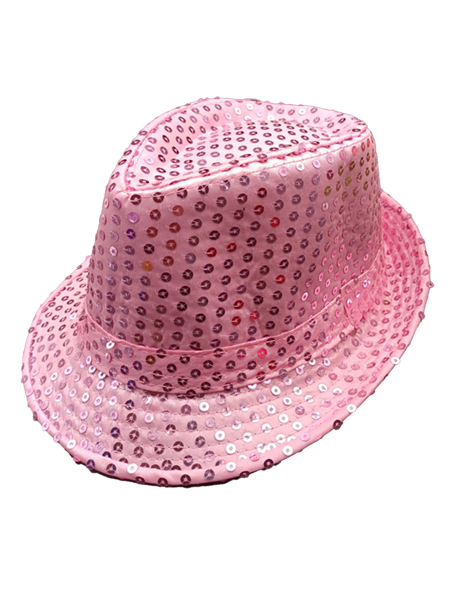ZARSIO Fedora Hoed Met Pailletten En Stropdas - Retro Disco Kostuum Accessoires Goud - Maat 56
