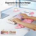 thumbnail image 5 of Tecknet Basics Ergonomic Cloud Keyboard Wrist Rest Set, Pain Relief, Non-Slip with Coaster for Laptop, Office, Gaming-Dark Pink, 5 of 8