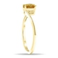 thumbnail image 2 of SZUL Women's Solitaire Oval Shaped Citrine Wave Ring in 10K Yellow Gold, 2 of 5