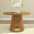 thumbnail image 2 of Plank+Beam 48" Lido Round Dining Table, Solid Wood Minimalist Kitchen Table for 4, Pecan, 2 of 9