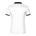 thumbnail image 6 of WTXUE Polos Short Sleeve, Lapel Golf Shirts for Men Spring Summer Casual Buttons Lapel T Shirt Tops Patchwork | Workwear for Men White/Patchwork L, 6 of 6