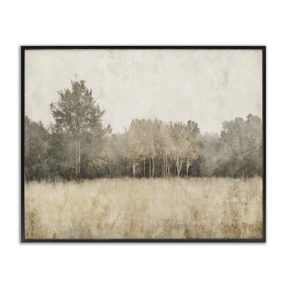 Stupell Industries Woodland Watercolors in Neutrals Black Framed Giclee Art design by Mona Grace, 11 x 14
