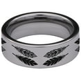 thumbnail image 4 of Wolf Skull and Feathers Tungsten Carbide Ring, 4 of 9