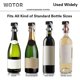 thumbnail image 5 of Tapones para botellas de vino WOTOR, 4 unidades, acero inoxidable, color plateado, 5 of 7